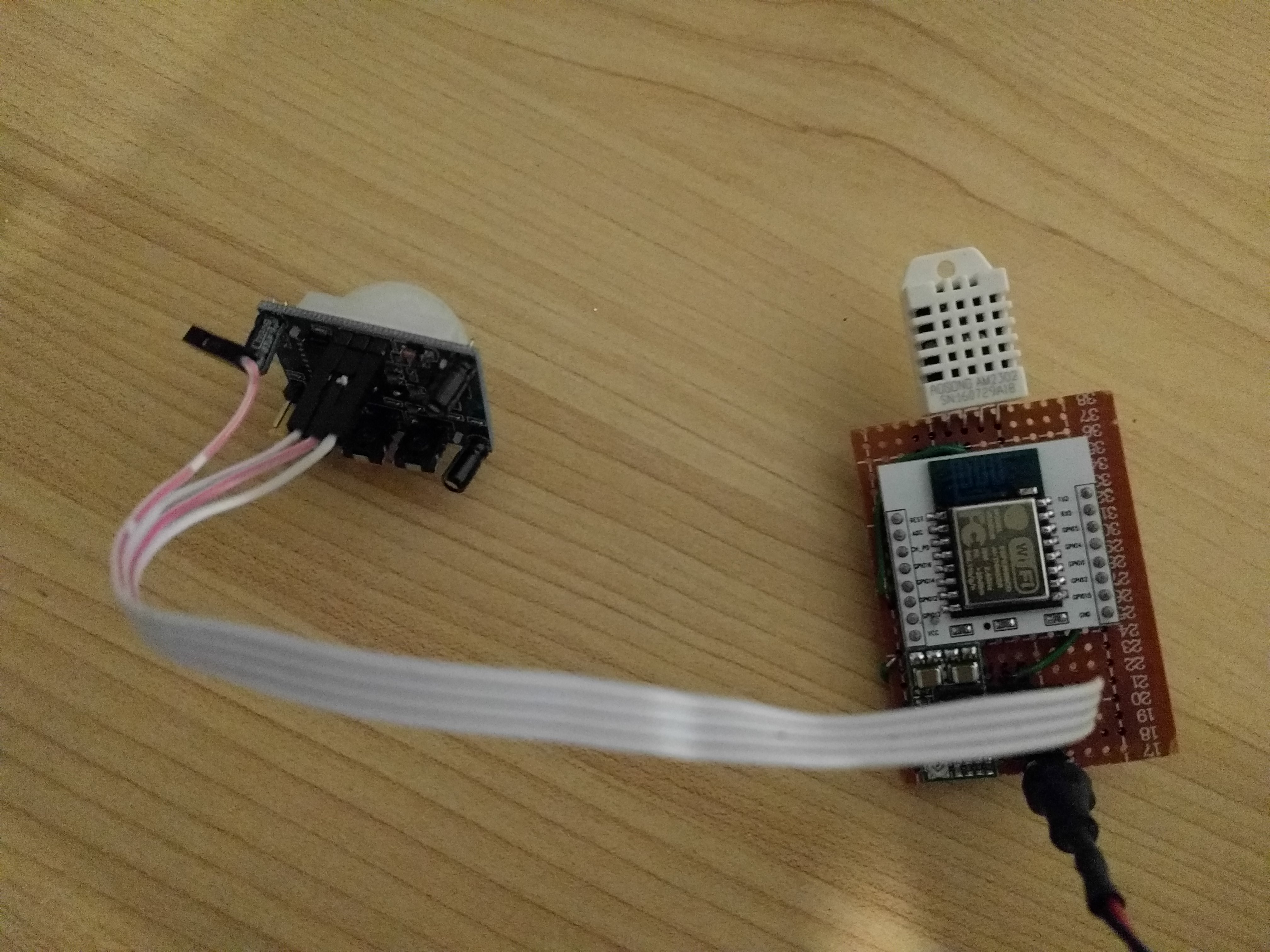 Fully assembled prototype micropython room sensor