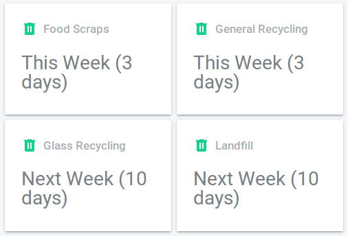 home assistant rubbish collection