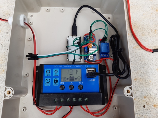 solar powered esp32 mounting