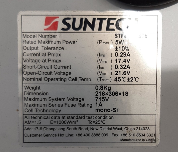 solar powered esp32 panel specs